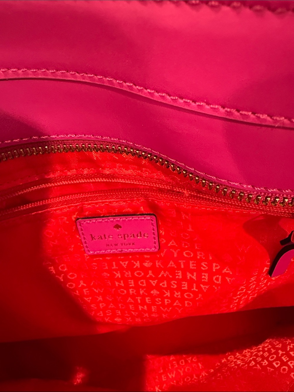 kate spade Pink Leather Tote with Bow Charm - Picture 3 of 4